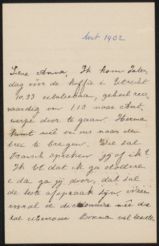 Letter to Anna Dorothea Dirks, Louise Catharina Gorter-Cnoop Koopmans, 1875 - 1916 Canvas Print