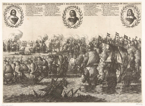 The Four Days Battle, 1666, anonymous, 1666 - 1667 Canvas Print