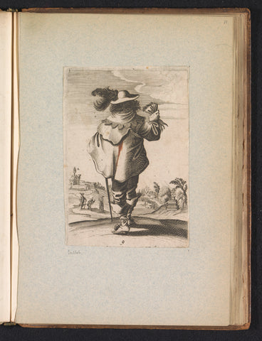 Man, dressed according to fashion from around 1620, Jacques Callot, c. 1620 Canvas Print