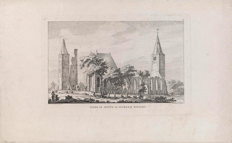 Tower of the Abbey Church in Egmond, in welstand, 1798, Hendrik Schwegman, 1799 Canvas Print