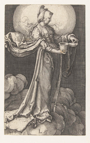 Maria Magdalena in de wolken, Jan Harmensz. Muller (manner of), 1581 - 1628 Canvas Print