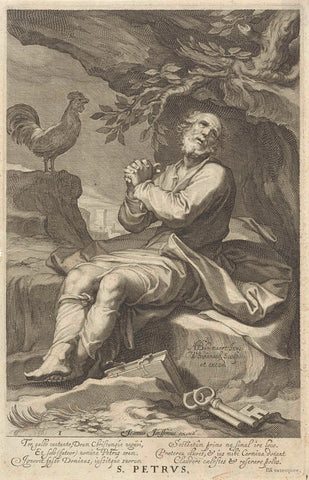 Penitent H. Petrus, Willem Isaacsz. of Swanenburg, 1608 - 1665 Canvas Print