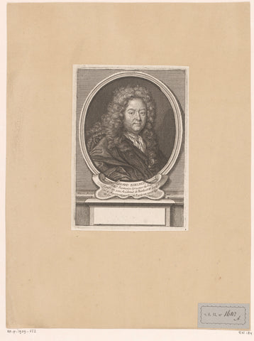 Portrait of Gerard Edelinck, Etienne Desrochers, c. 1726 Canvas Print