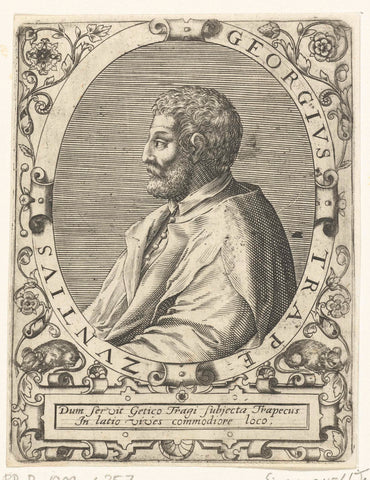 Portrait of Georg Trapezuntius, Theodor de Bry, c. 1597 - c. 1599 Canvas Print