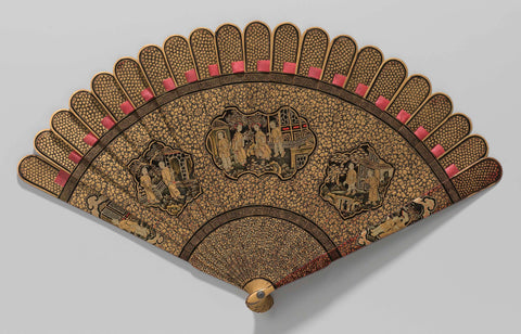 Two fans, anonymous, c. 1850 - c. 1890 Canvas Print