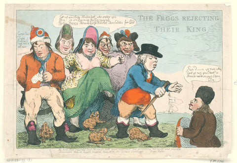 Cartoon on rejecting the prince, 1799, John Cawse, 1799 Canvas Print