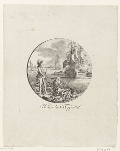 Cartoon on the Dutch gallantry, 1785, anonymous, 1785 - 1786 Canvas Print