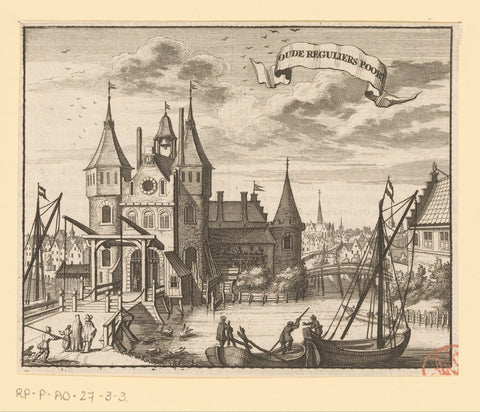 View of the First Regulierspoort in Amsterdam, anonymous, 1693 - 1694 Canvas Print