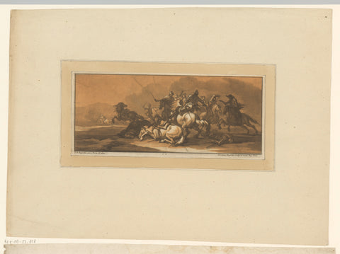 Equestrian Battle, Christian Rugendas, 1718 - 1781 Canvas Print