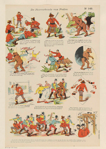 Pedro's Gang of Robbers, Lamouche, 1894 - 1959 Canvas Print