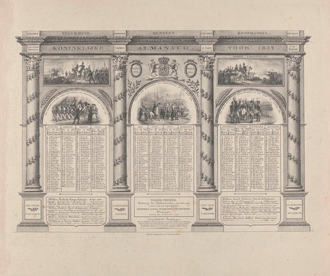 Royal Almanach before 1832, anonymous, 1831 Canvas Print