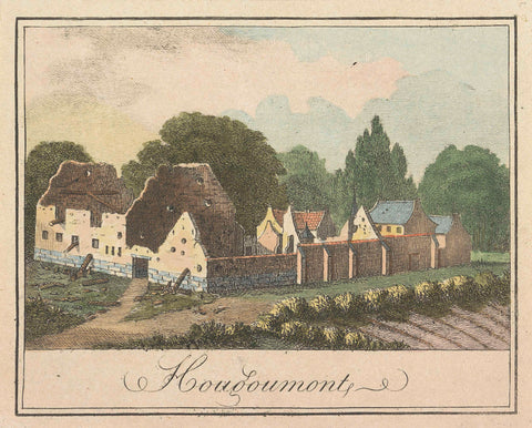 Ruins of Hougoumont, anonymous, 1820 - 1850 Canvas Print