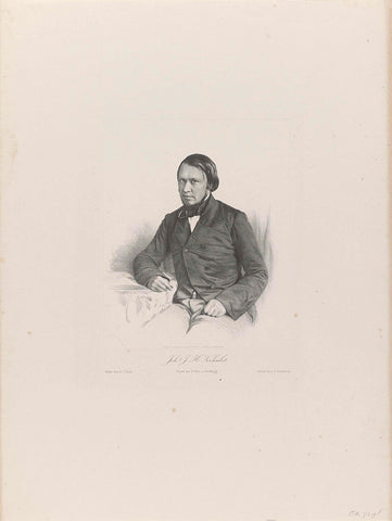 Portrait of Johannes Verhulst, 1854, Adrianus Johannes Ehnle, 1855 Canvas Print