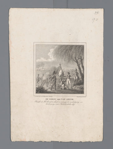 The Spirit of Jan van Speijk, 1831, Roelof van der Meulen, Evert Maaskamp, 1831 Canvas Print