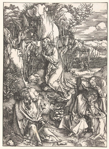 Christ on the Mount of Olives, Albrecht Dürer, 1496 - 1497 Canvas Print