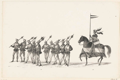 Procession nrs 114-115, anonymous, 1840 Canvas Print