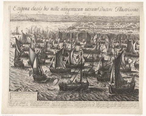 The fleet landing at Philippine (left sheet), 1600, anonymous, 1600 Canvas Print