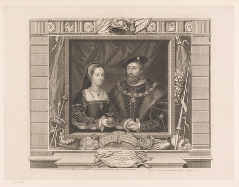 Portrait of Maria Tudor and Charles Brandon, George Vertue, 1748 Canvas Print