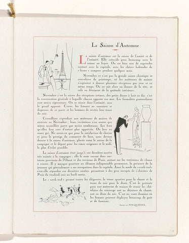 Art - Goût - Beauté, Feuillets de l' élégance féminine, Novembre 1931, No. 135, 12e Année, p. 33, Coly, 1931 Canvas Print