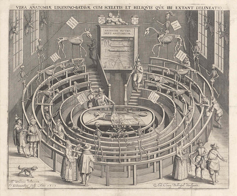 Anatomisch theater van de Universiteit Leiden, Willem Isaacsz. van Swanenburg, 1610 Canvas Print