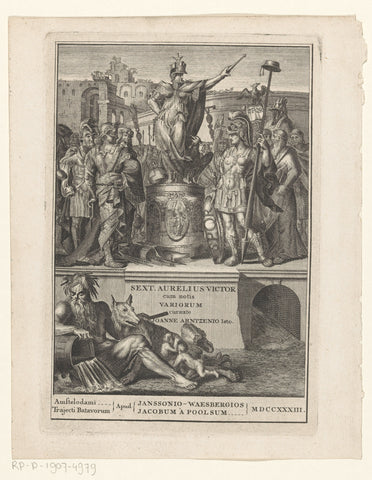 Allegory on the Roman Empire, anonymous, 1733 Canvas Print