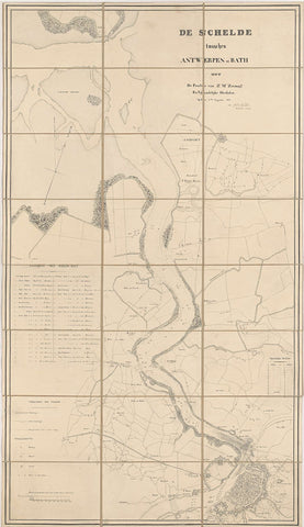 Map of the Scheldt, 1831, H.A. van Karnebeek, 1831 Canvas Print