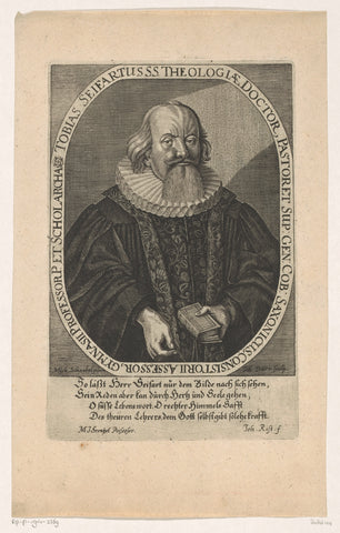 Portrait of Tobias Seifart, Johann Dürr, 1618 - 1663 Canvas Print