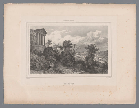 View of the Temple de l'Amitié near Clisson, Isodore-Laurent Deroy, 1833 - 1835 Canvas Print