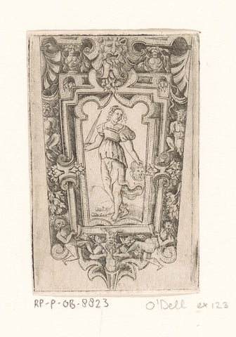 Portion of a scabbard with Judit, anonymous, 1500 - 1599 Canvas Print