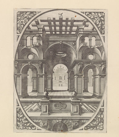 View of a gate with vaults, Johannes or Lucas van Doetechum, after 1601 Canvas Print