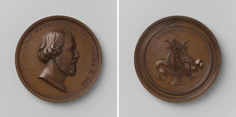 Artists, in honour of William III, King of the Netherlands, David van der Kellen (1804-1879), 1849 Canvas Print