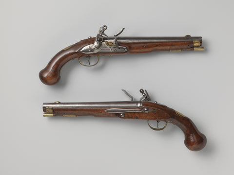 Flint belt pistol, Lambertus Michaelis Thone, 1790 - 1795 Canvas Print