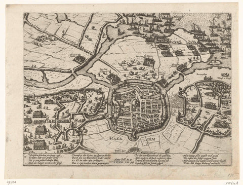 Siege of Haarlem, 1572, Frans Hogenberg, 1572 - 1574 Canvas Print