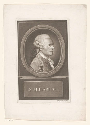 Portrait of Jean Le Rond d'Alembert, Johann Elias Haid, 1783 Canvas Print