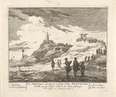 Execution of the mutineers of the Nijenburg near Huisduinen, 1764, anonymous, 1764 Canvas Print