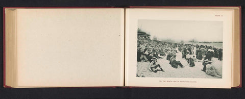 People view ships from a quay during the World's Columbian Exposition in Chicago in 1893, Charles Dudley Arnold, 1893 Canvas Print