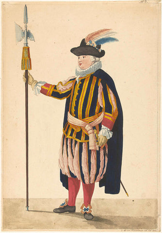 An officer of the Cent Suisses, Isaac Lodewijk la Fargue of Nieuwland, 1766 Canvas Print