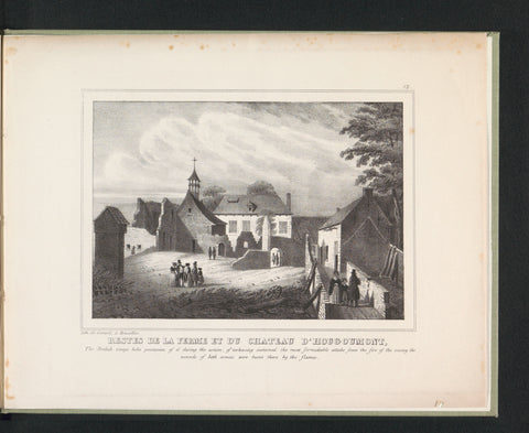 Ruins of hougoumont's farm, H. Gérard (possibly), 1842 Canvas Print