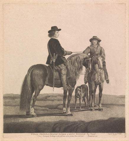 Equestrian portrait of William II, Prince of Orange, William Baillie, 1771 Canvas Print