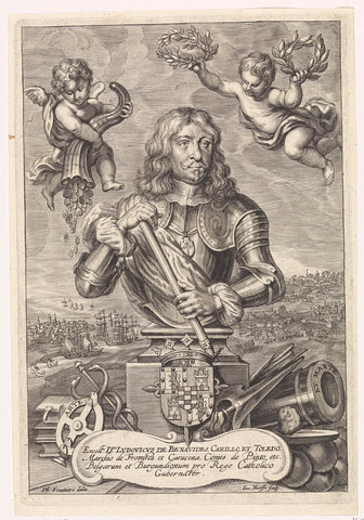 Portrait of Luis de Benavides Carillo, Jacob Neefs, 1659- 1670 Canvas Print