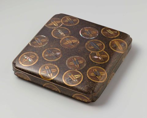 Writing box with clan emblems (mon), anonymous, c. 1800 Canvas Print