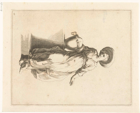 Woman with bucket (the Samaritan woman?), Frederick Bloemaert, c. 1650 - c. 1700 Canvas Print