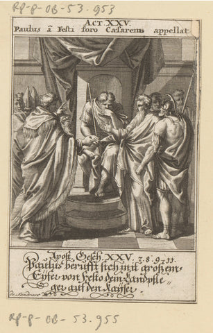 Apostel Paulus for Festus, anonymous, 1697 Canvas Print