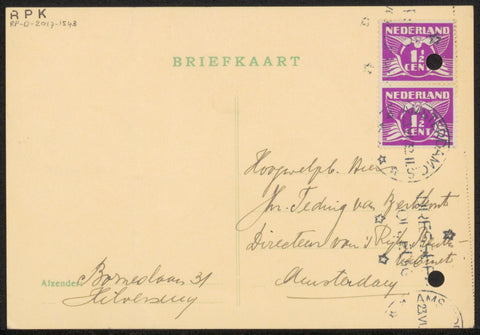 Postcard to jonkheer Hendrik Teding van Berkhout (1879-1969), Lodewijk Schelfhout, Albertine Elisabeth Schelfhout-van der Meulen, 1932 Canvas Print