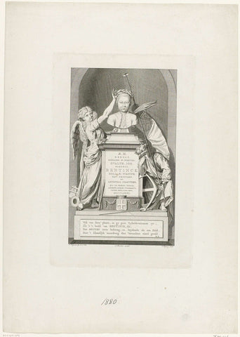 Monument to Wolter Jan Gerrit baron Bentinck, 1781, Cornelis Bogerts, 1781 Canvas Print