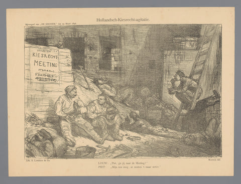 Hollandsch-Kiesrecht-agitation, Marius Bauer, 1896 Canvas Print