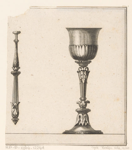 Chalice and spoon, anonymous, in or after 1784 Canvas Print