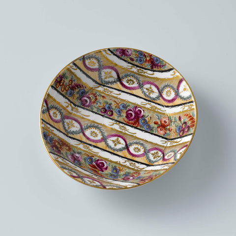 Saucer with ornamental borders, Höchst, 1773 Canvas Print