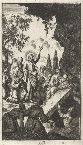 Revival of Lazarus, anonymous, 1681 - 1762 Canvas Print