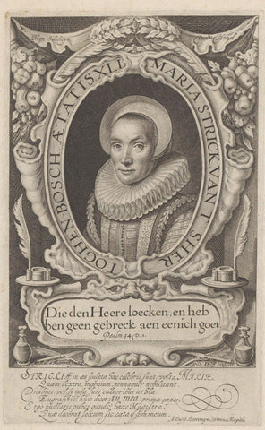 Portrait of Maria Strick at the age of 41, Willem Jacobsz. Delff, 1618 Canvas Print